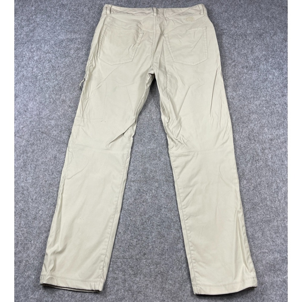 The‎ North Face Pants Mens 32 Khaki Nylon Stretch Hiking Travel Zip Pocket Tech - Picture 2 of 14
